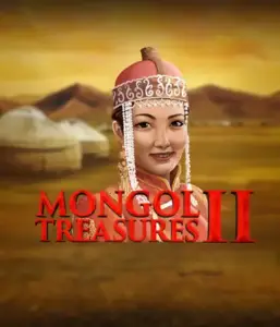 Explore the rich culture of Mongolia with Mongol Treasures 2 slot by Endorphina, featuring a graceful Mongolian woman dressed in traditional attire against a golden Mongolian steppe backdrop. This graphic evokes the spirit of Mongolian tradition, delivering a memorable gaming experience. 