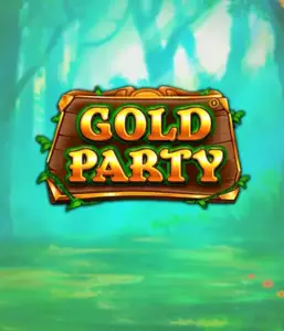 Discover the enchanted forest of Gold Party slot by Pragmatic Play, highlighting a beautifully designed wooden sign adorned with golden letters. The background features a misty green forest adding a sense of mystery to the game's theme. Ideal for fans of magical and nature-inspired games, promising a captivating adventure. 